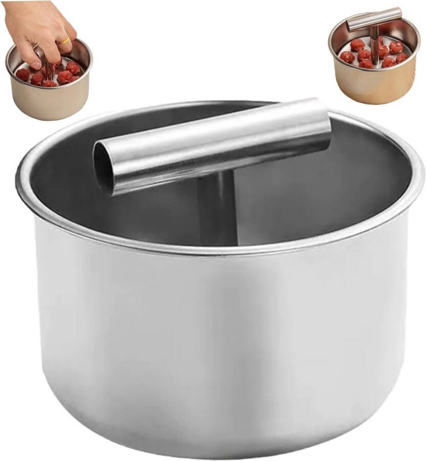 ZVD Gehaktbal Maker Rvs Handmatige Druk 12 Ballen Multifunctionele Gehaktbal Maker Tool voor Thuis & Restaurant Gebruik