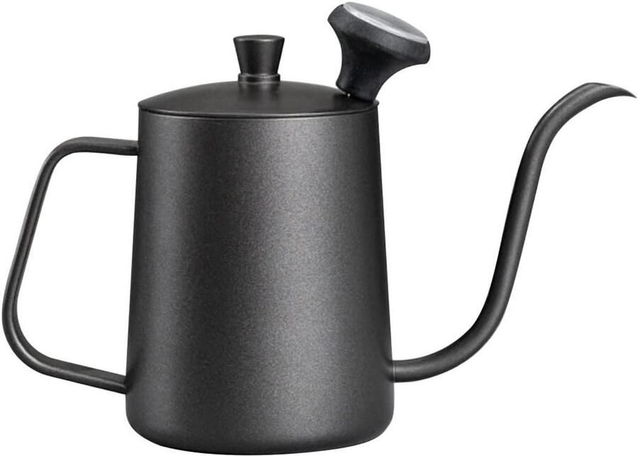 Zwanenhals Koffieketel Druppelketel Theepot Precisie Dranken Zetten Ingebouwde Graduaties 550ml Zwart