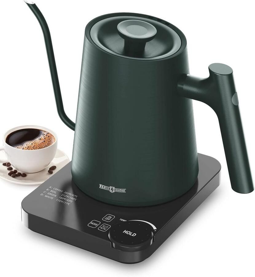 Zwanenhals Waterkoker 0 9 l met Temperatuurinstelling en Warmhoudfunctie