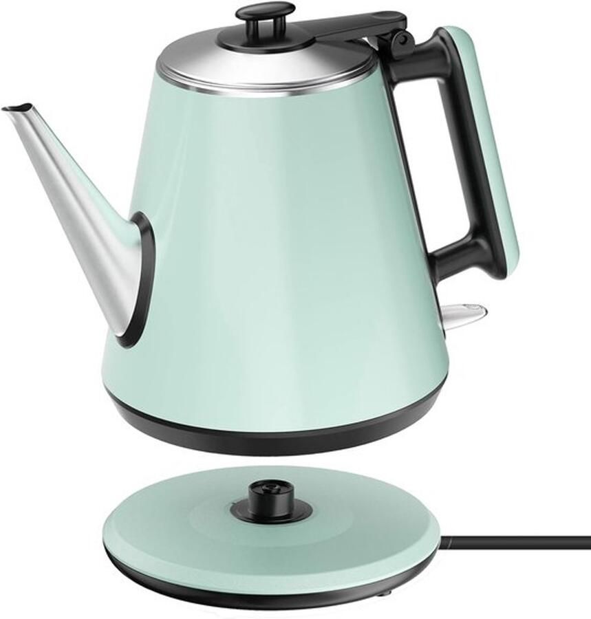 Zwanenhals Waterkoker 0 9L 1360W 304 Roestvrij Staal Lichtgroen