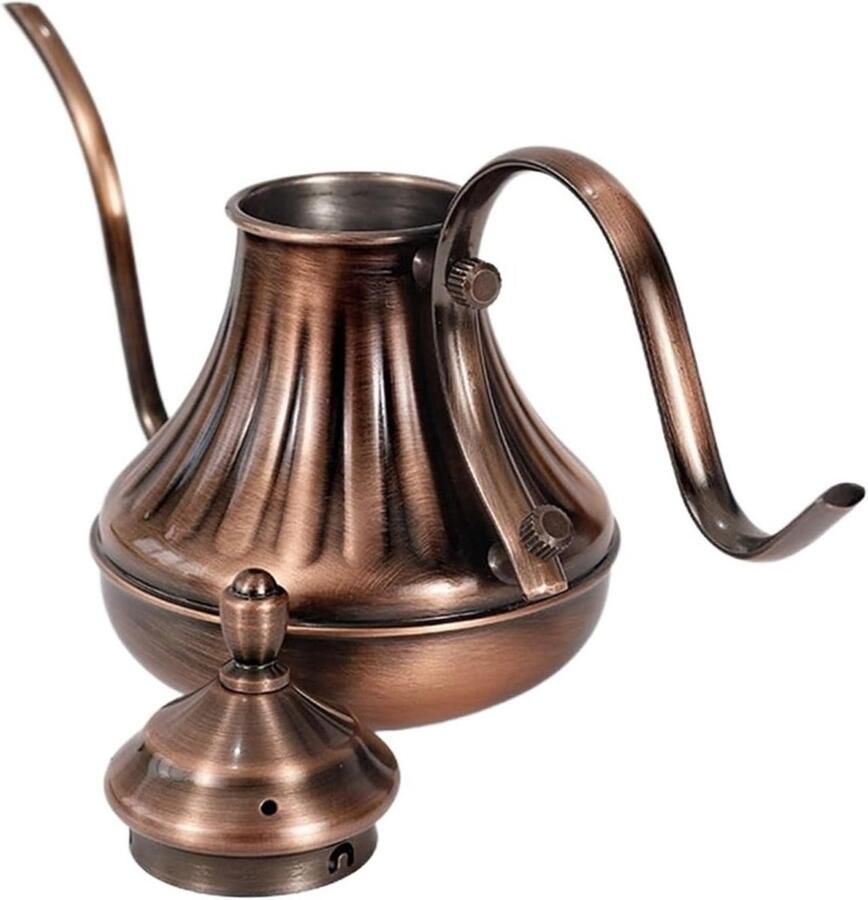 Zwanenhals Waterkoker Giet Over Ketel Koffie Zetten Nauwkeurige Waterstroom 420ml Brons
