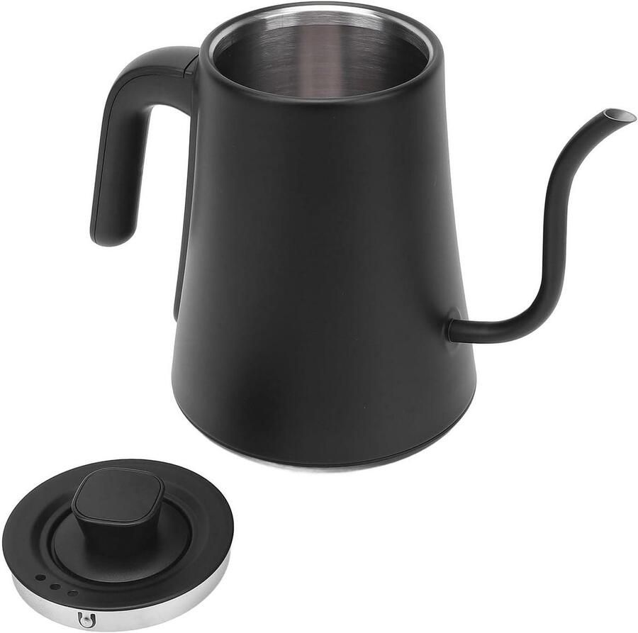 Zwanenhals Waterkoker Gietketel Koffieketel Koffie en Thee Zetten 5 Temperatuurinstellingen 1000 ml Roestvrij Staal
