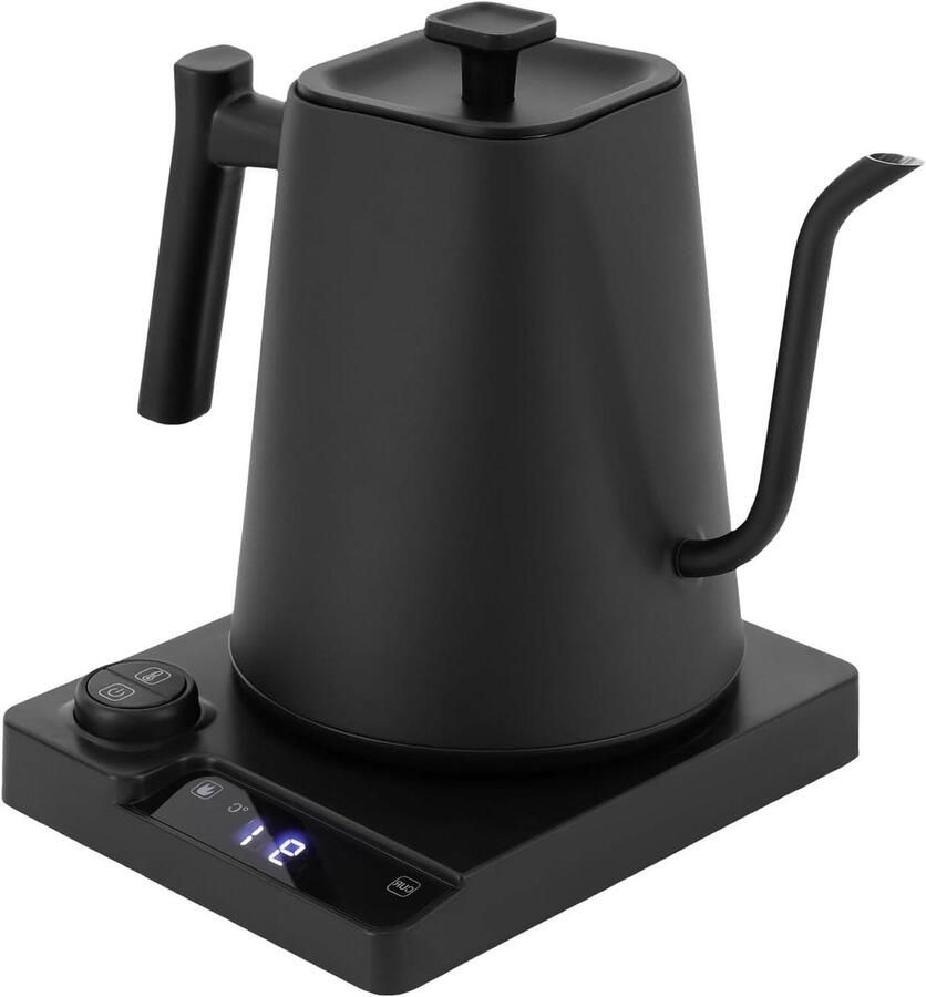 Reiswaterkoker Mini waterkoker Snel water koken Temperatuurregeling 1 liter Zwart