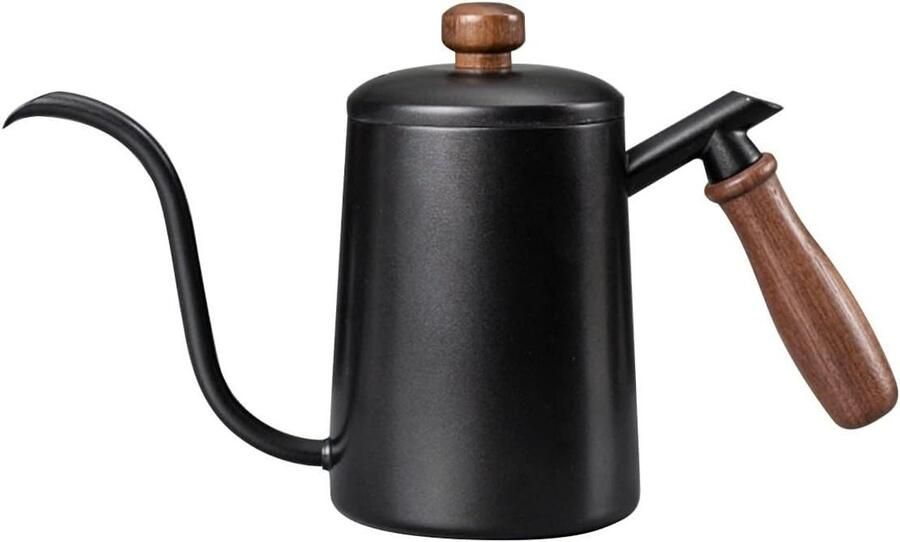 Zwanenhals Waterkoker Koffieketel Druppelkoffie Precisie Koffie Zetten Ergonomisch Handvat 550ml Zwart