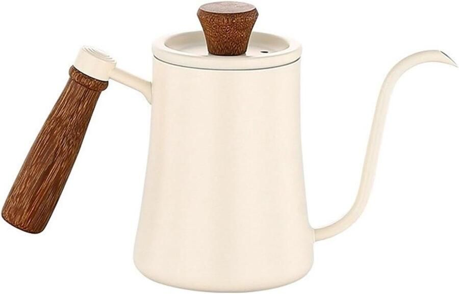 Zwanenhals Waterkoker Koffiepot Theeketel Koffie Zetten Nauwkeurige Waterstroom 550ml Wit