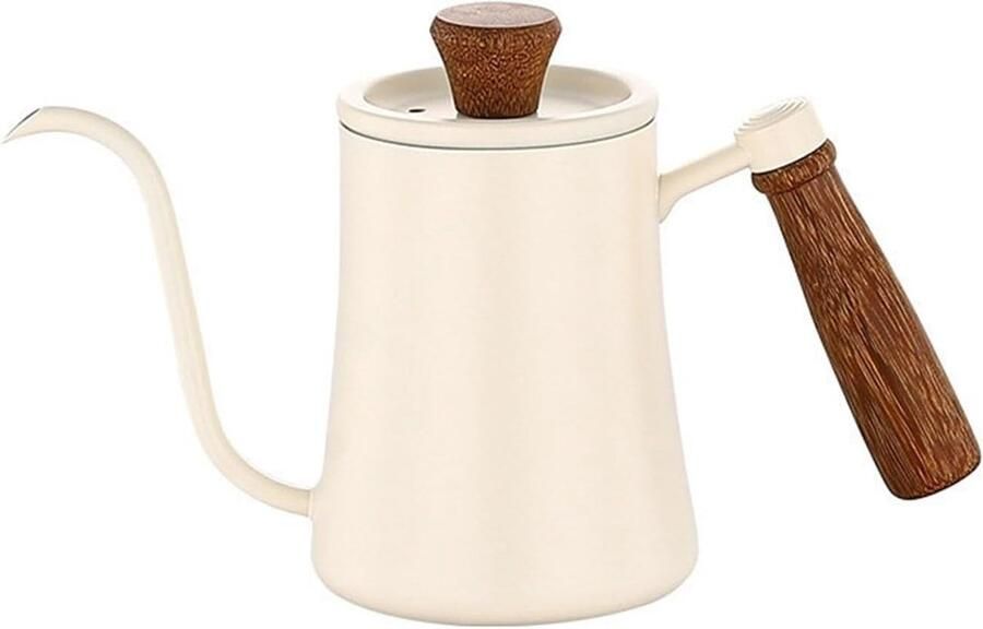 Zwanenhals Waterkoker Koffiepot Theeketel Koffie Zetten Nauwkeurige Waterstroom 550ml Wit