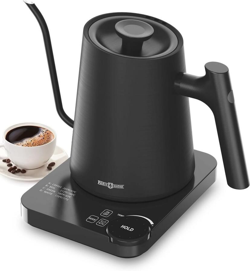 Zwanenhals Waterkoker met Temperatuurinstelling en Warmhoudfunctie 0 9 l