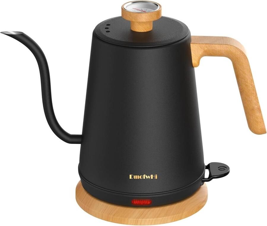 Zwanenhals Waterkoker Roestvrij Staal Ingebouwde Thermometer Automatische Uitschakeling Voor Koffie en Thee