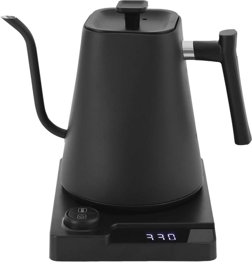 Zwanenhals Waterkoker Thee Ketel Elektrisch Thee Zetten Koffie Maken Instelbare Temperatuur 1 Liter Zwart