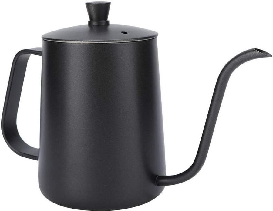 Zwanenhals waterkoker Theeketel koffie zetten Nauwkeurige watercontrole 600 ml Zwart