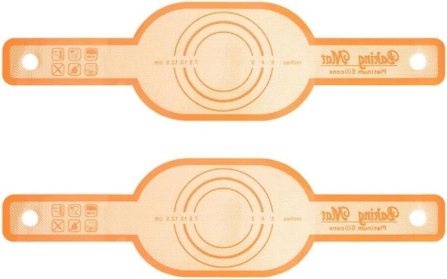 Zware Bakmat Antiaanbakmat Oven Bakken en Braden Lange Handgrepen 56x15 cm Oranje