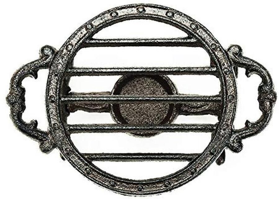 Zware Gietijzeren Theelicht Voedsel Warmer Vintage Theepot Heater Ronde Verwarming Tray met Kaarsenhouder