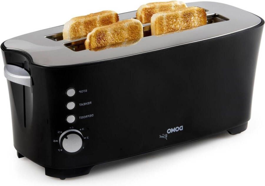 Zwart Brood DO961T met Toegevoegde Zwartebessenjam smaak Broodrooster met tostiklemmen