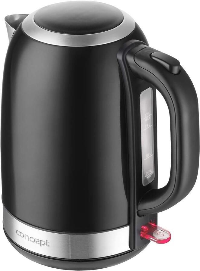 Zwart RVS Waterkoker 1 7 L 2200 W met Veiligheidssysteem - Foto 2