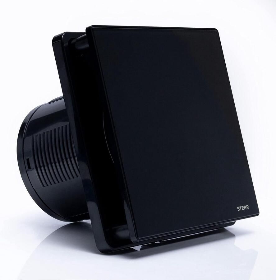 Zwarte Afzuigkap 100 mm Stille Badkamerventilator voor Optimale Luchtafzuiging