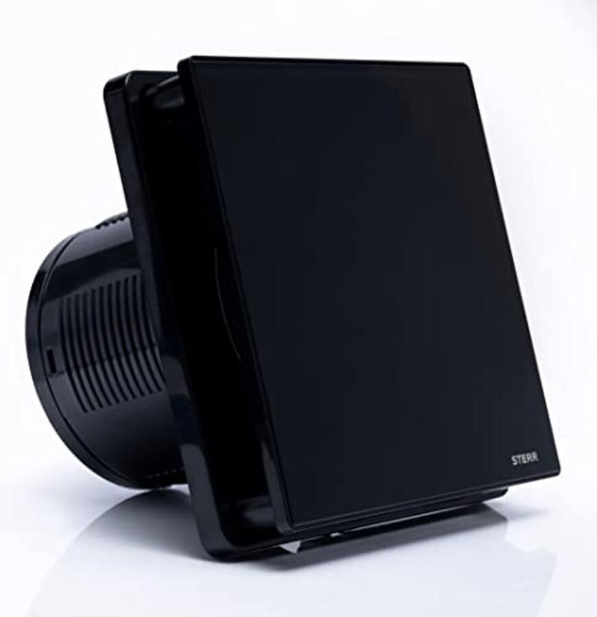 Zwarte Afzuigkap 100 mm Stille Badkamerventilator voor Optimale Luchtafzuiging