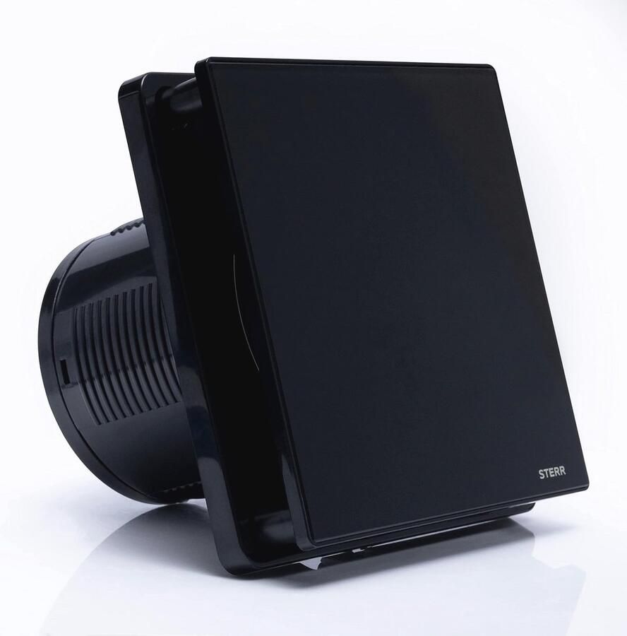 Zwarte Afzuigkap 100 mm Stille Badkamerventilator voor Optimale Luchtafzuiging