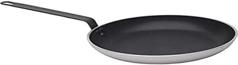 Zwarte Aluminium Koekenpan 32 cm met Teflon Antiaanbaklaag Duurzaam en Efficiënt