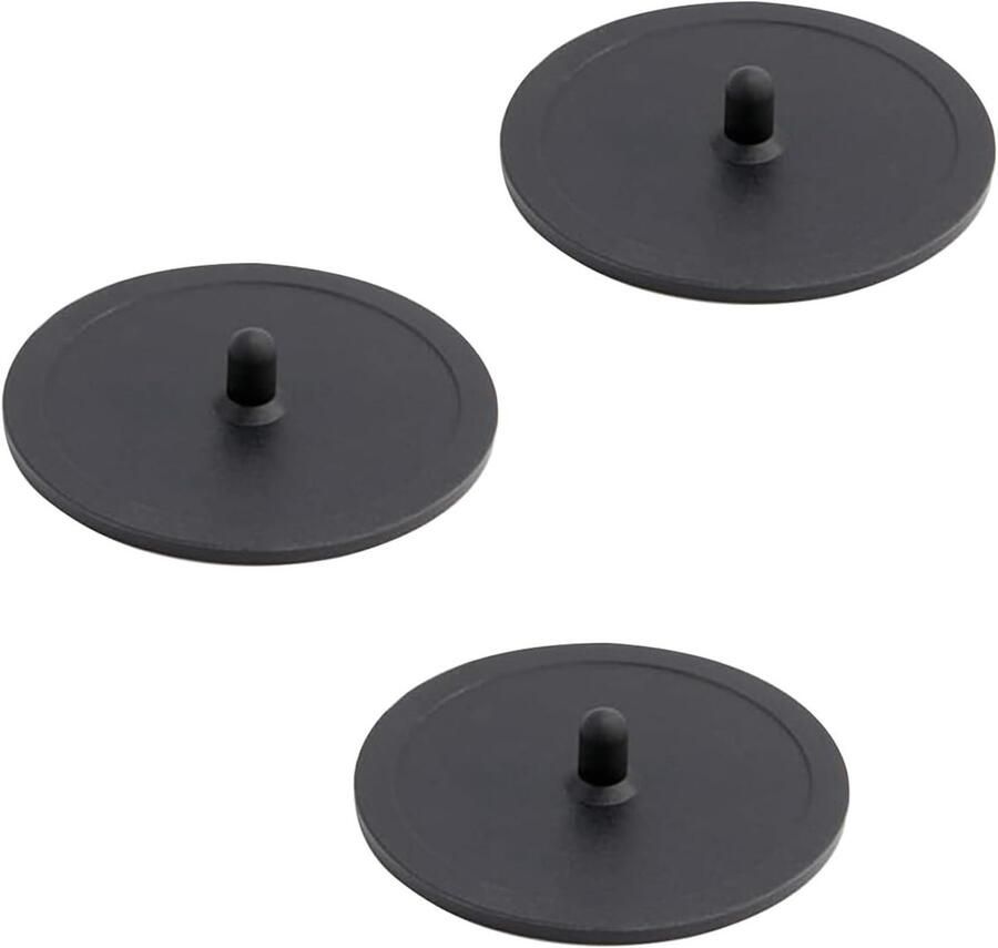 Zwarte blinde filter backflush schijven 50 mm duurzame rubberen koffiemachine reinigingsschijven voor espressomachine set van 3 stuks