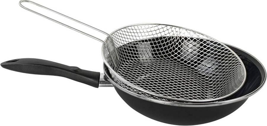 Zwarte frituurpan 30 centimeter