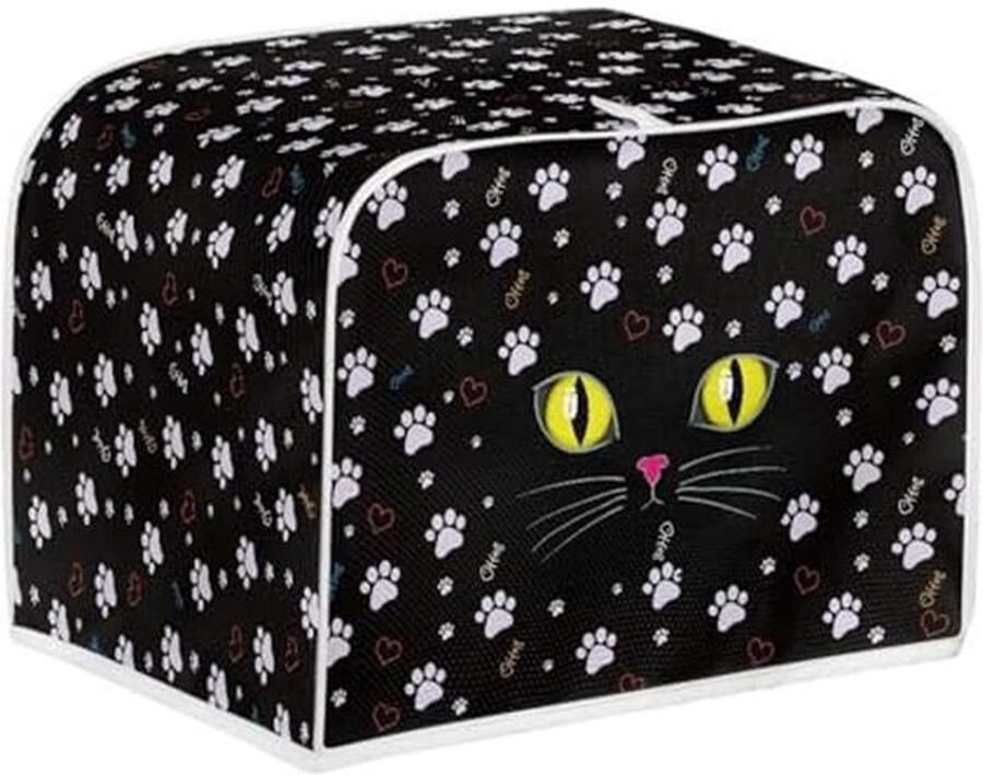 Zwarte Kat Broodrooster Hoes Geschikt voor 2 Sneetjes x 20 x 20 cm