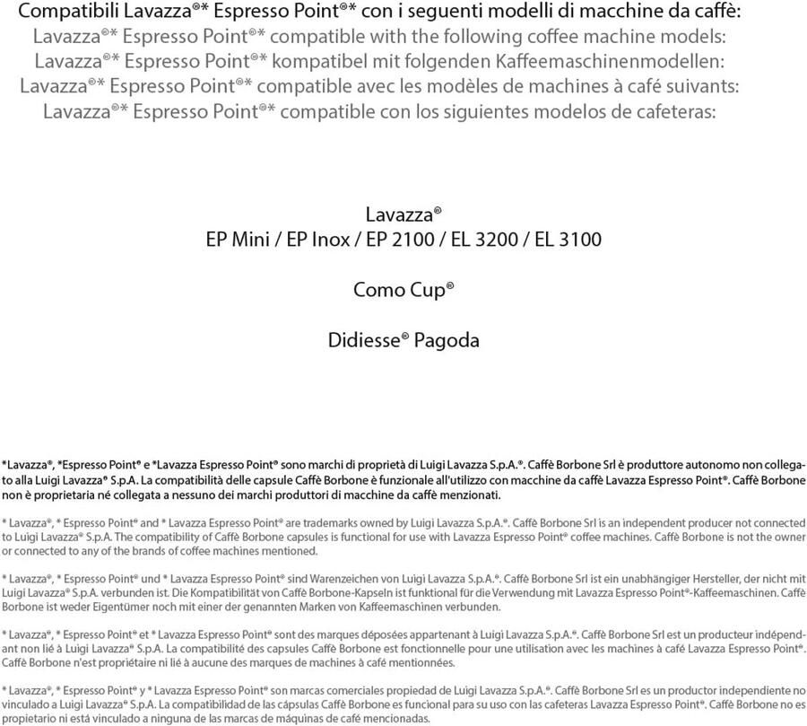 Zwarte Koffiemelange 100 Capsules voor Espresso Point Koffiemachines