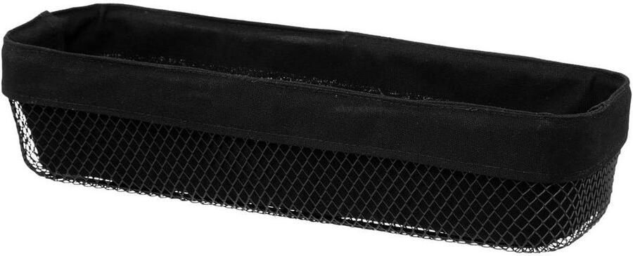 Broodmand Metaal Broodhouder Keuken Brood Bewaren Trendy Design 40x14 cm Zwart
