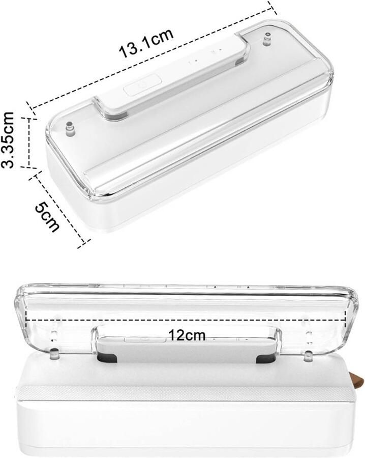 Zwarte mini-sealmachine elektrische voedselsealmachine USB-oplaadbare batterij bediening met één hand compact en draagbaar geschikt voor snacks en andere voedingsmiddelen