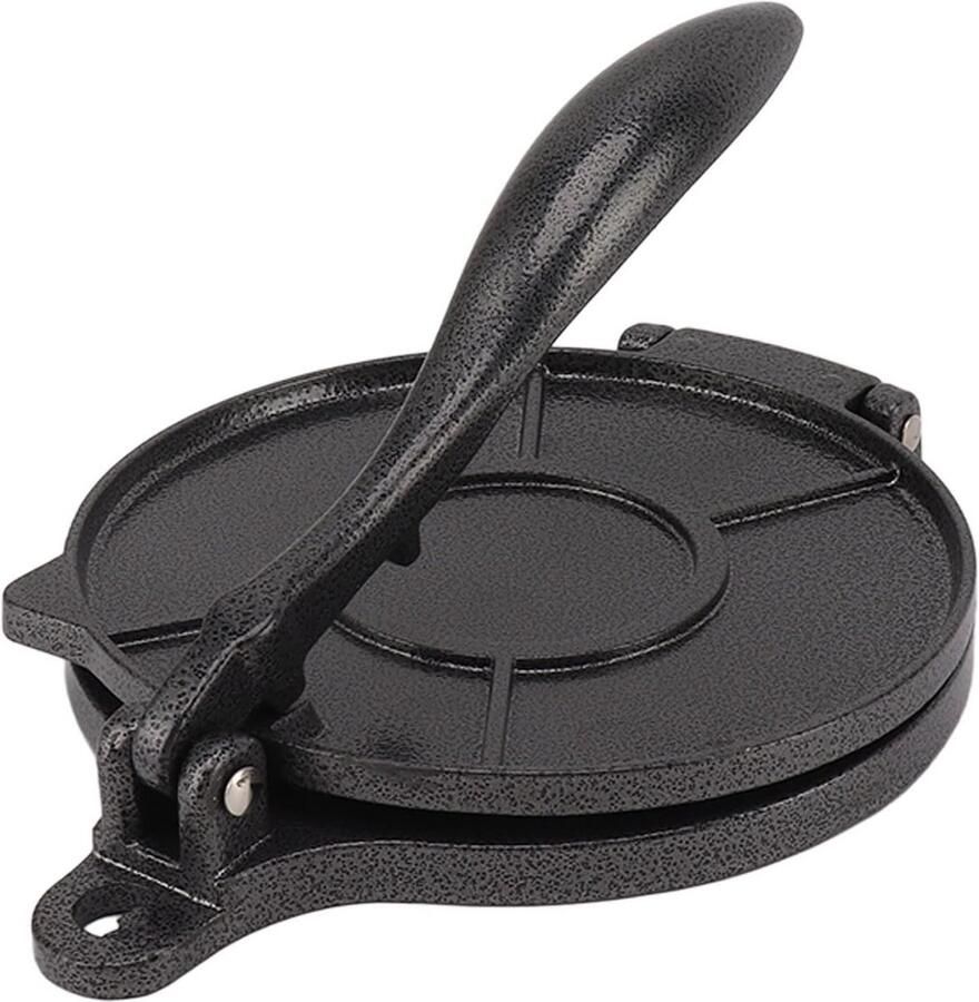 Zwarte Tortillapers van 16cm Robuuste Deegpers voor Perfecte Tortillas