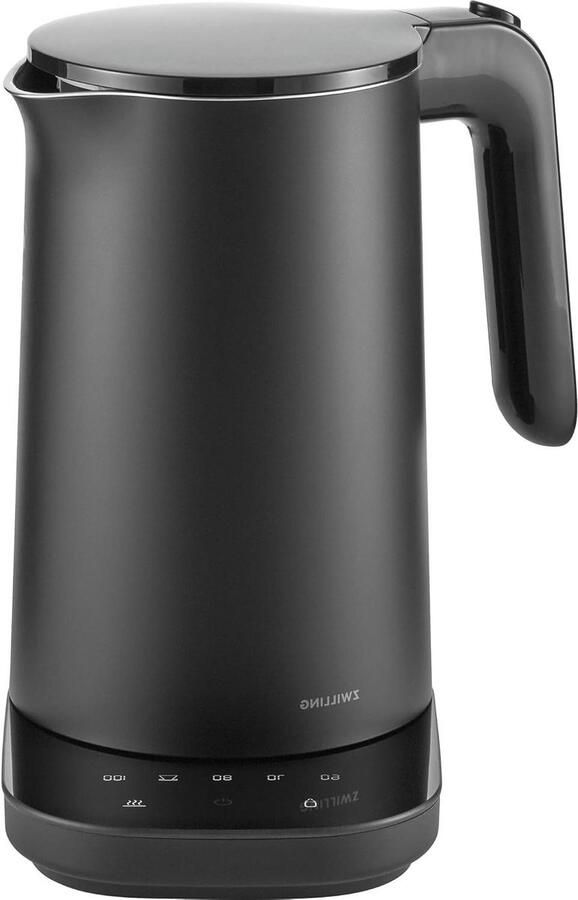 ZWILLING Enfinigy Cool Touch 1-Liter Waterkoker Pro Draadloze Theeketel & Warm Water Zwart