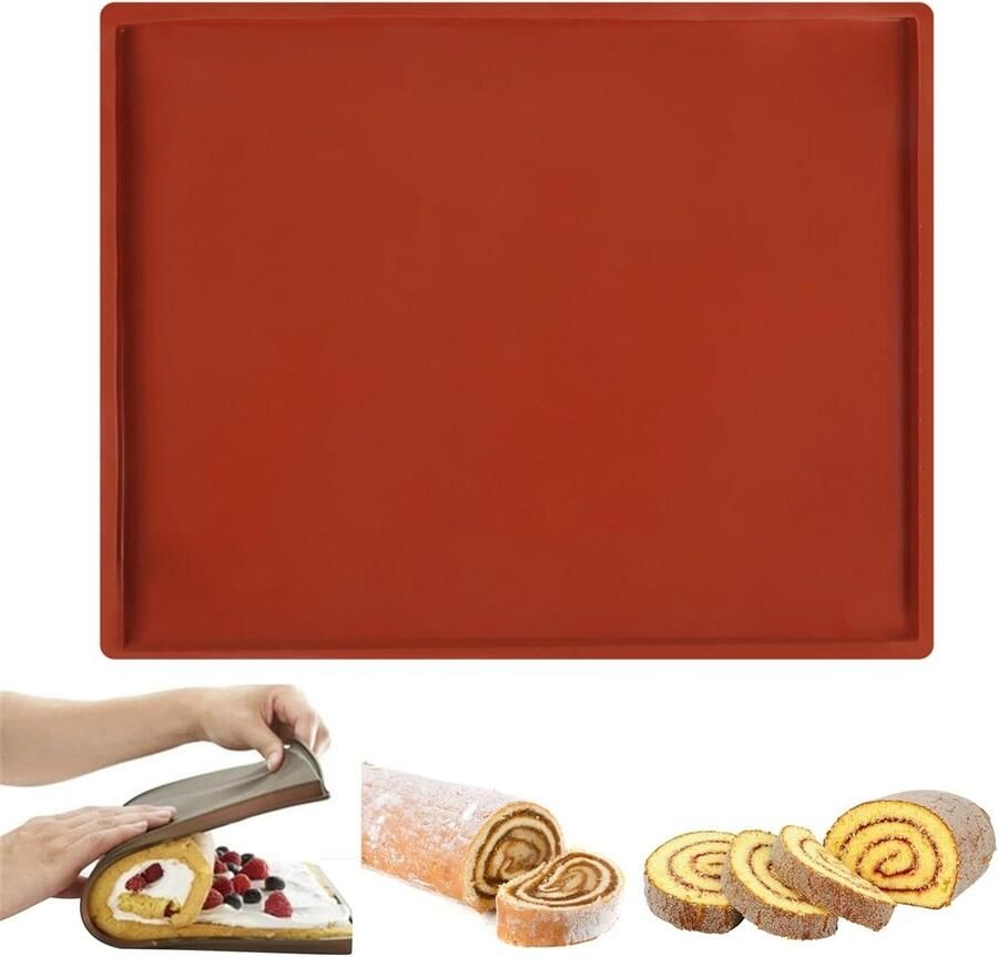 Zwitserse Roll Cake Mat Bakplaat Siliconen Bakken en Rollen Flexibel en Non-stick 36 x 28 cm