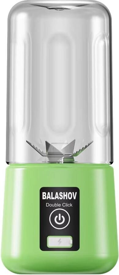 EAFC Draagbare Blender Draadloze Blender Draadloos Blenders Blender To Go 6 Mesjes Mini Blender Smoothie Maker Juicer Keukenmachine USB Oplaadbaar 450 ml groen