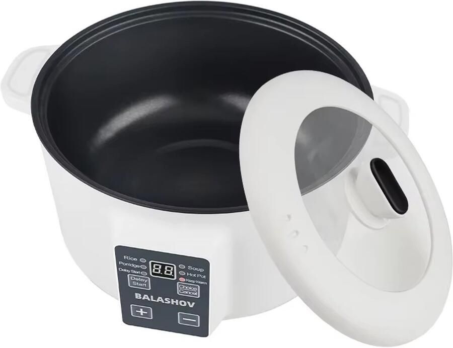 EAFC HY-01 Series Mini Rijstkoker – Uitgestelde start Compact (3L) Warmhoudfunctie Anti-Aanbaklaag Wit – 800W