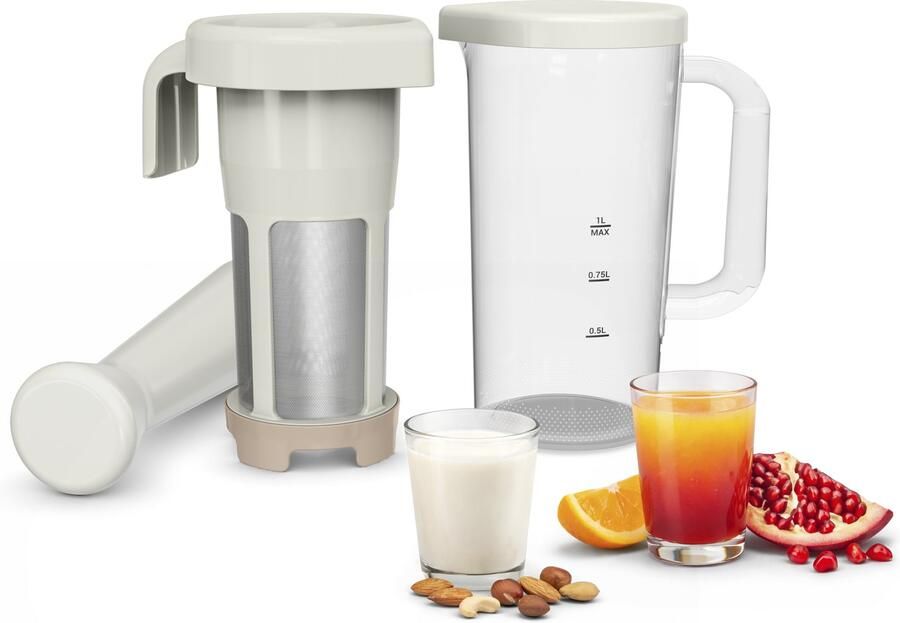 Tefal Easy Milker VZ700A Handmatige melkmaker 1L in 1 min Plantaardige melk Werkt met elke staafmixer Kies zelf ingrediënten Vaatwasmachinebestendig