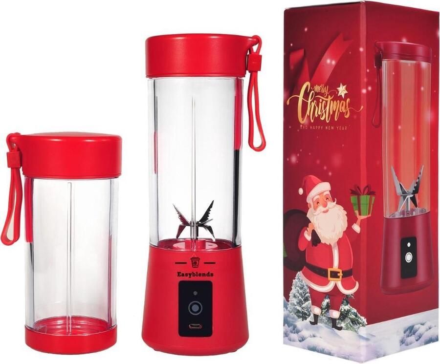 Easyblends Easyblender- Blender- Pro- Extra cup- Rood- Draagbaar- Kersteditie- Kerstcadeau - Foto 1