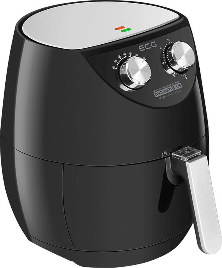 ECG AF 3500 friteuse Enkel 3 5 l 1500 W Heteluchtfriteuse Zwart Roestvrijstaal