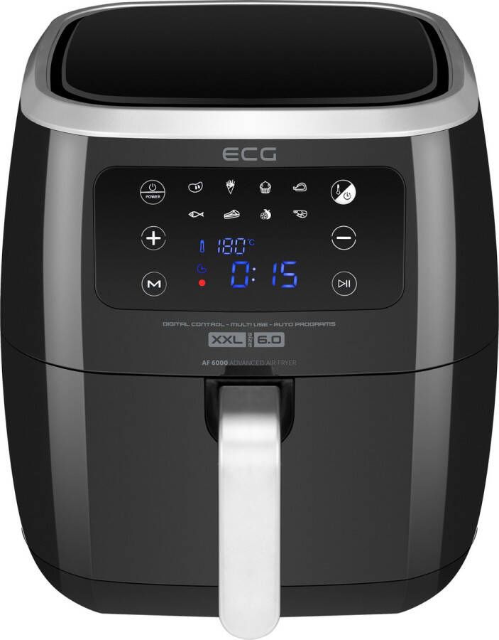 ECG AF 6000 Heteluchtfriteuse VORTEX 720 ° 6 l Variabele temperatuurinstelling 30 200°C 1800 W