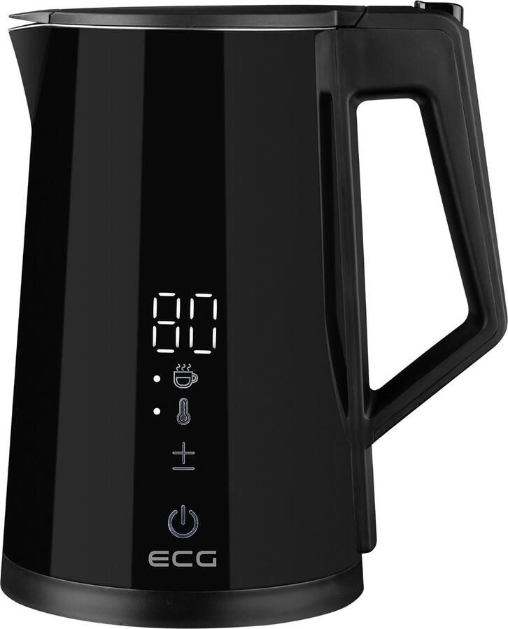 ECG RK 1893 Digitouch Black Dubbelwandige waterkoker met temperatuurregeling 1 7 l 2200 W Zwart