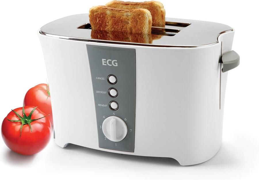 ECG ST 818 Broodrooster Toaster Wit 800 W