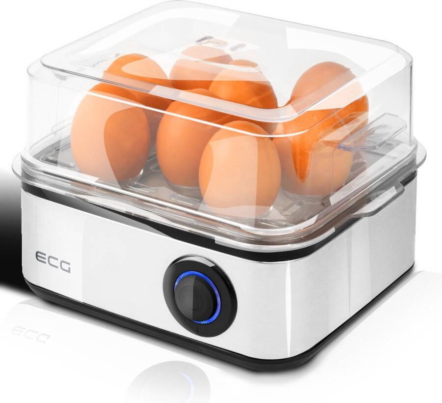 ECG Eierkoker electrisch Geschikt voor 8 eieren RVS - Foto 1