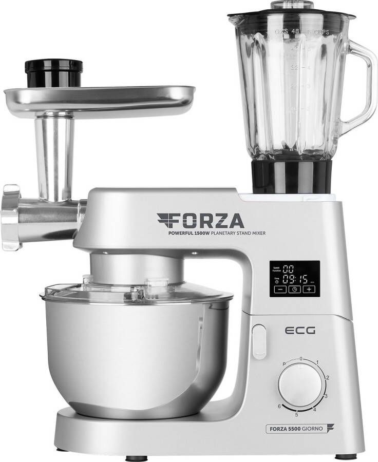 ECG FORZA 5500 Giorno Argento Keukenmachine 6 5 liter 1500 W - Foto 2