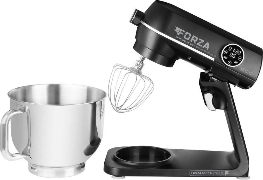 ECG FORZA 6600 Metallo Nero Keukenmachine 6 5 liter 1800 W Zwart - Foto 2
