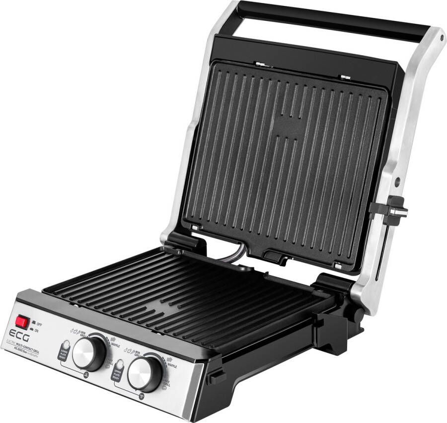 ECG KG 2033 Duo Grill & Waffle Contactgrill 2000 W