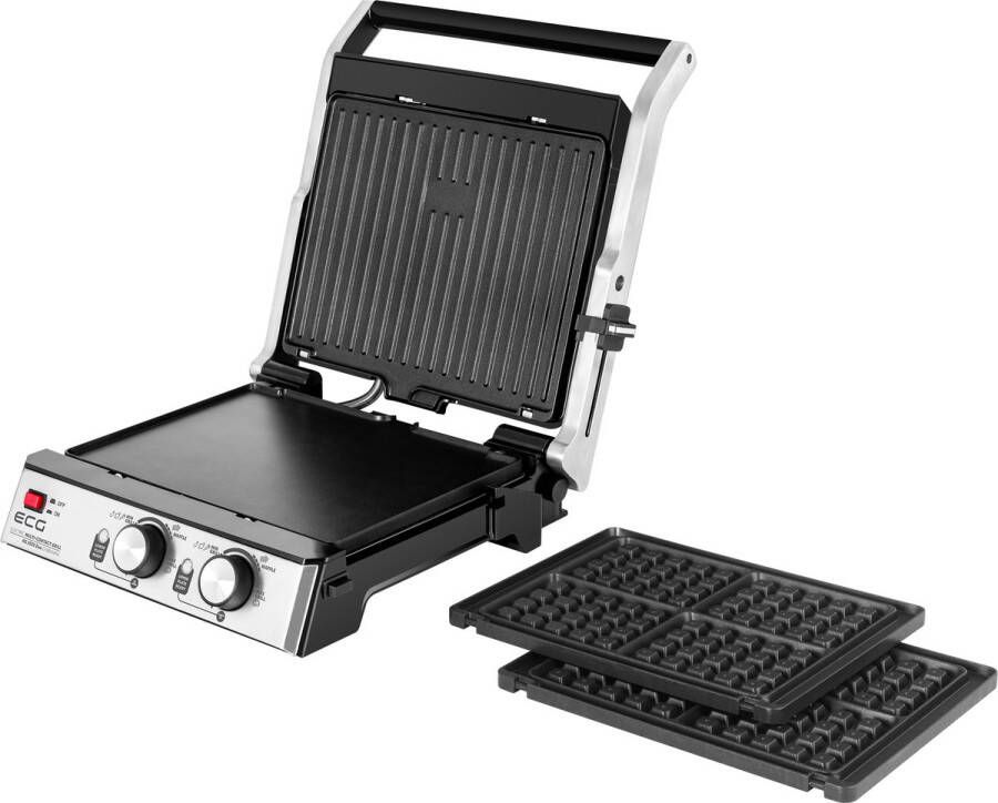ECG KG 2033 Duo Grill & Waffle Contactgrill 2000 W - Foto 1