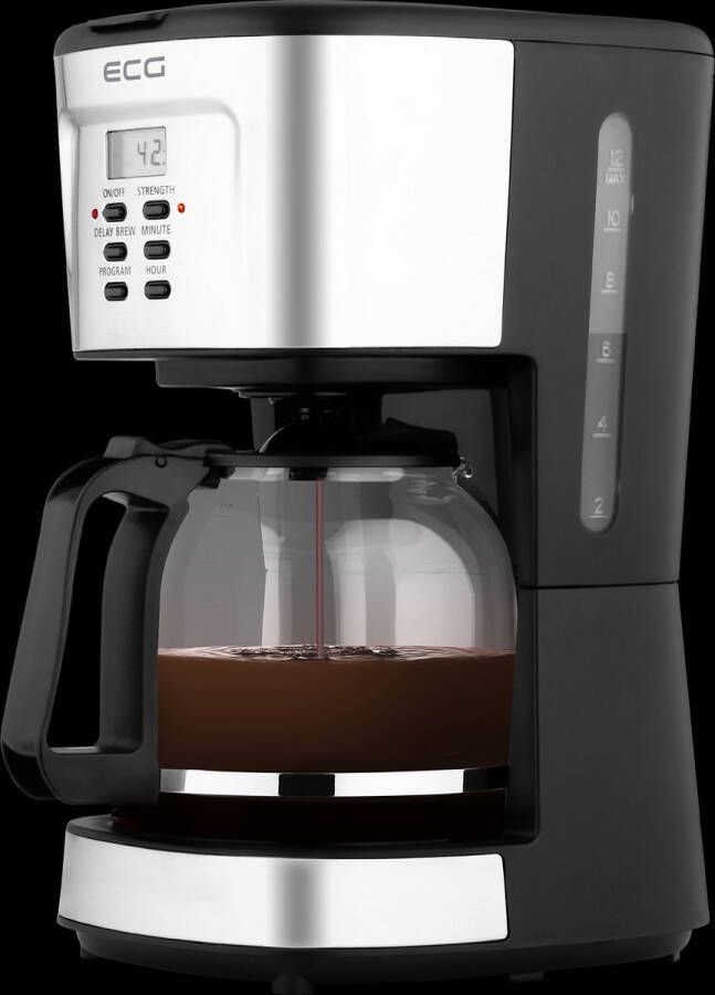 ECG KP 2125 Supreme Koffiezetapparaat voor druppelkoffie 10 kopjes 1 25 l Zwart 900 W - Foto 1