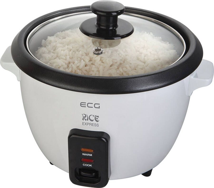 ECG RZ 11 Rijstkoker 1 0 l Uitneembare Binnenpan Wit 400W