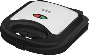 ECG S 3172 Tosti ijzer voor 2 Tosti's – Tosti apparaat met anti aanbaklaag 750 watt Zwart