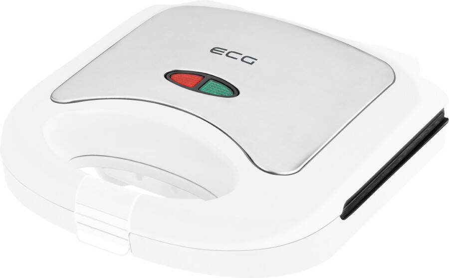 ECG S 3271 S 3172 Tosti ijzer voor 2 Tosti's – Tosti apparaat met anti aanbaklaag 750 watt Wit
