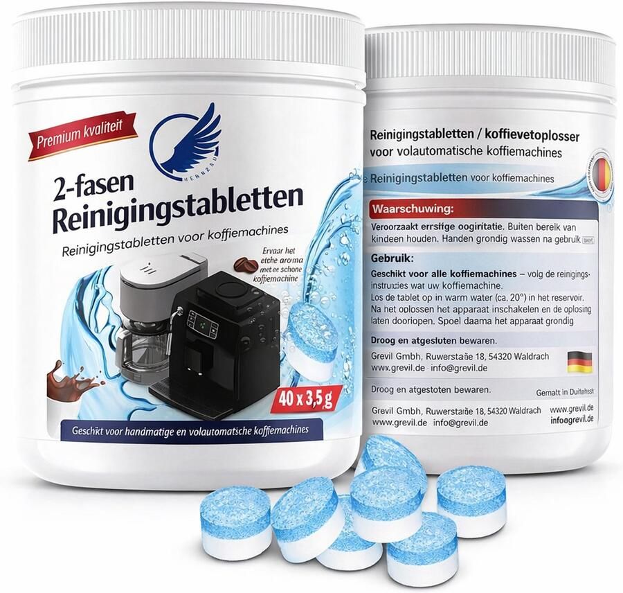 Mehrzad 80x Reinigingstabletten Koffiemachine Siemens Jura Krups Philips DeLonghi Bosch Extra Sterke 2 in 1 Reinigingsformule