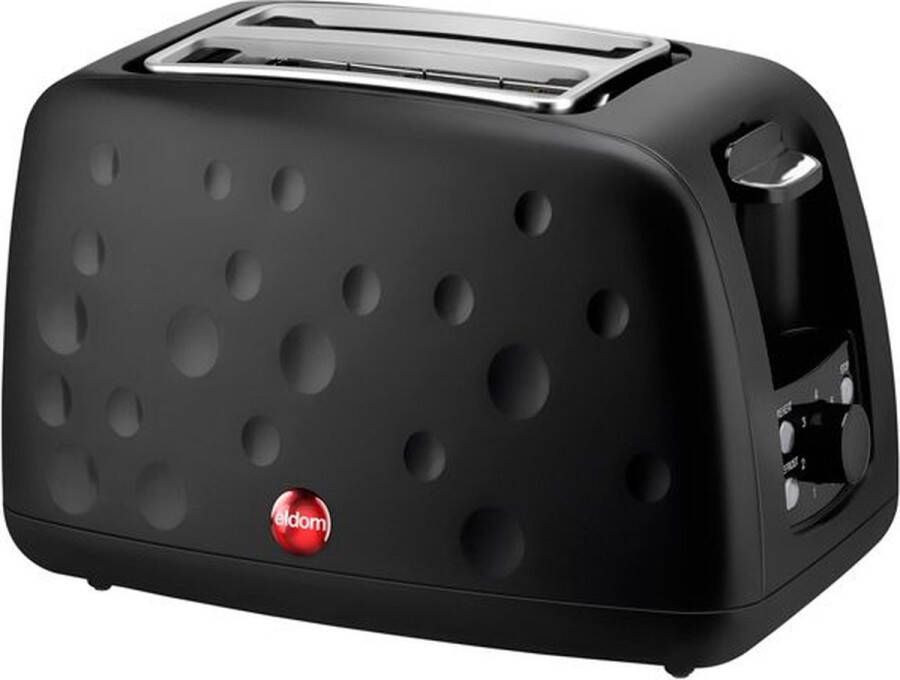 ECOTOYS Broodrooster toaster 2 sleuven 7 niveaus 900W zwart